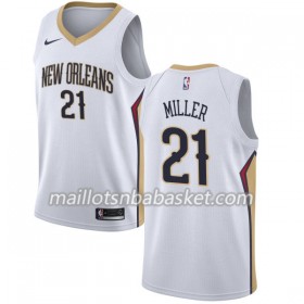 Maillot Homme New Orleans Pelicans Darius Miller 21 Nike 2017-18 Blanc Swingman